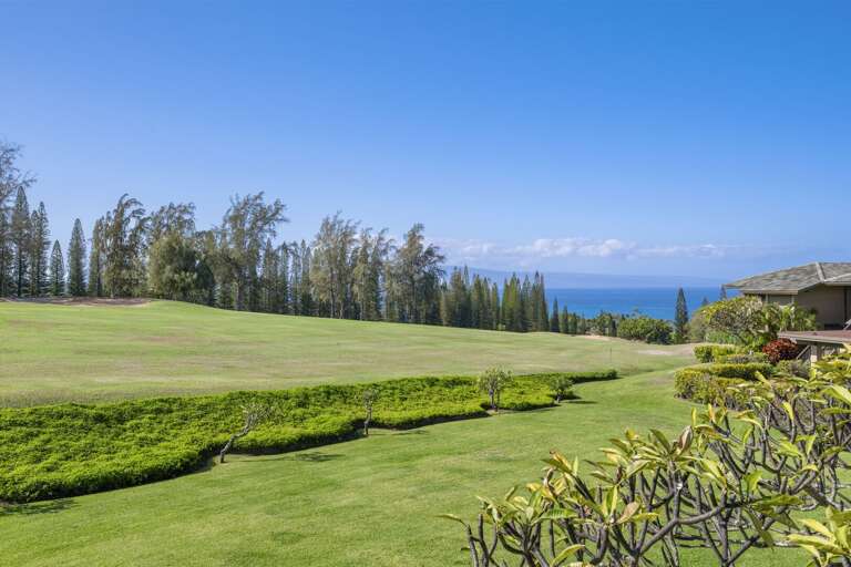 Kapalua golf course with ocean view