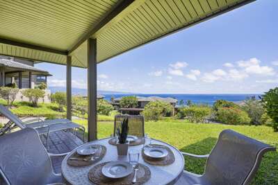 Gorgeous and spacious outside area for relaxing and taking in the ocean views.
