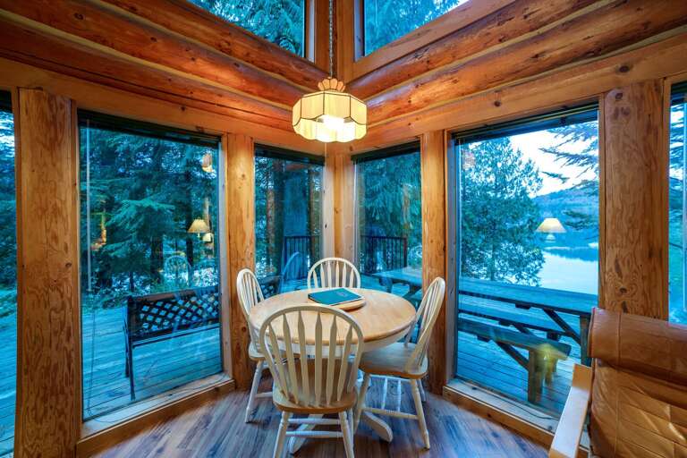 Dining room overlooking Silver Lake