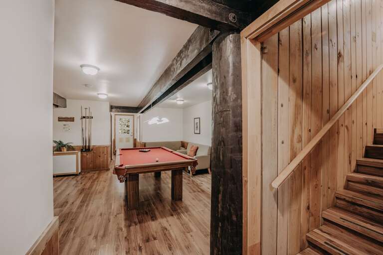 Downstairs pooltable
