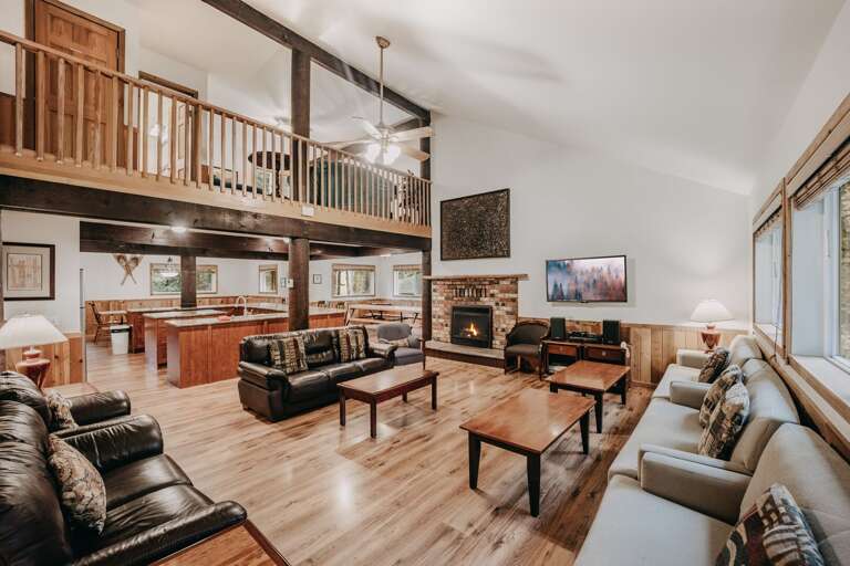 Living room with cozy gas fireplace