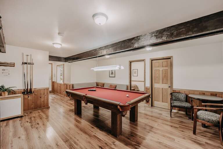 Down stairs pool area and family room