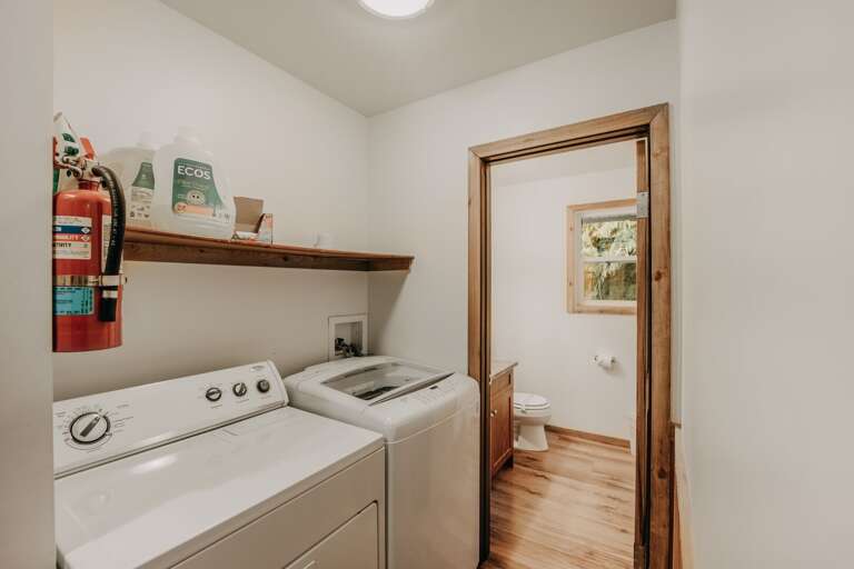 Upstairs laundry and 1/2 bath