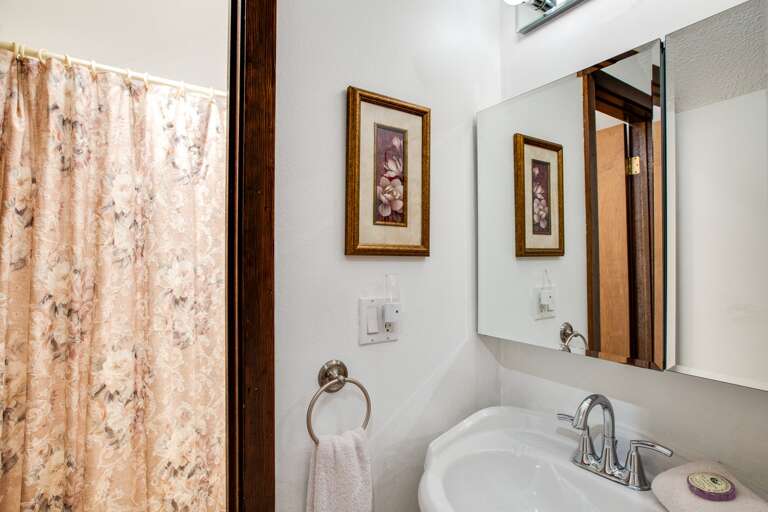 Upstairs bathroom with shower and tub Upstairs bathroom with shower and tub