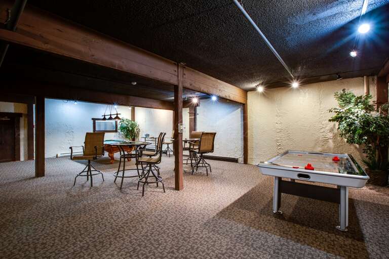 Snowline Lodge downstairs entertainment room Snowline Lodge downstairs entertainment room
