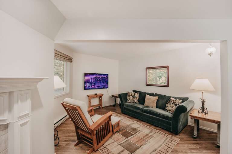 Added space to living room with hide a bed Added space to living room with hide a bed