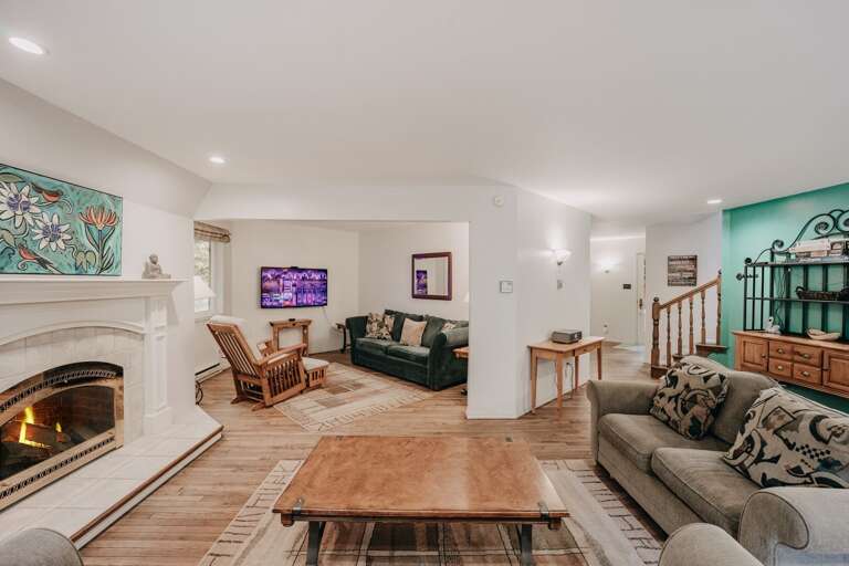 Another view of living room and added space Another view of living room and added space