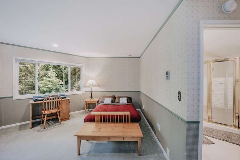 Another view of loft bonus room and upstairs bathroom Another view of loft bonus room and upstairs bathroom