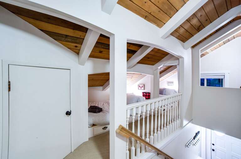Loft area with 2 built in full beds