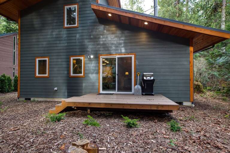 Back porch with gas grill