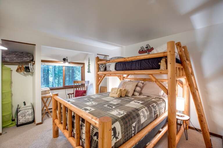 1st Bedroom with a Queen Bed and a Twin Bed On Top