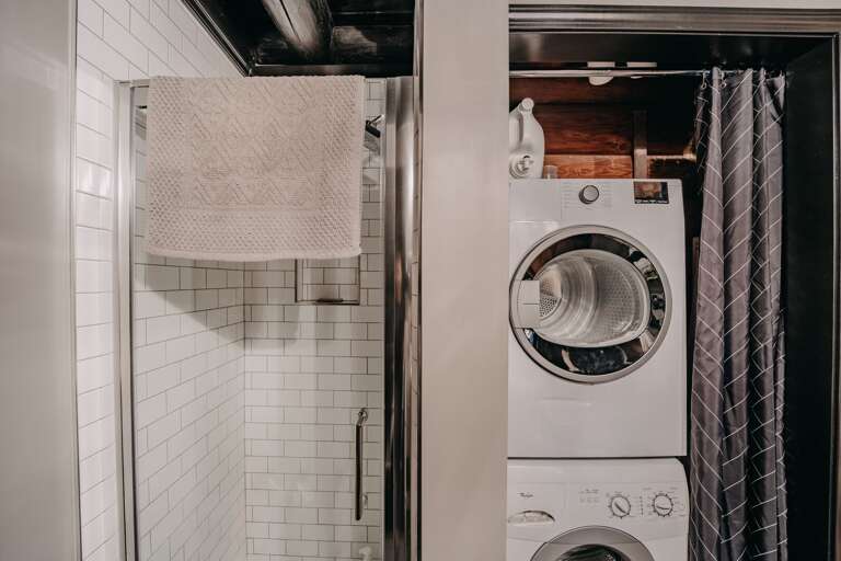 Downstairs shower and laundry