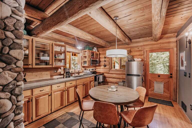 Kitchen with dining table