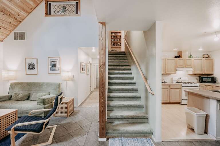 Going upstairs to 3-bedrooms