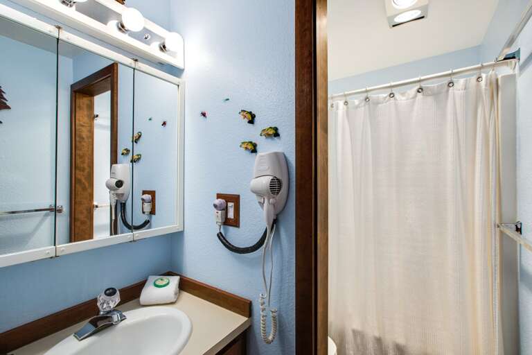 Bathroom with shower and tub
