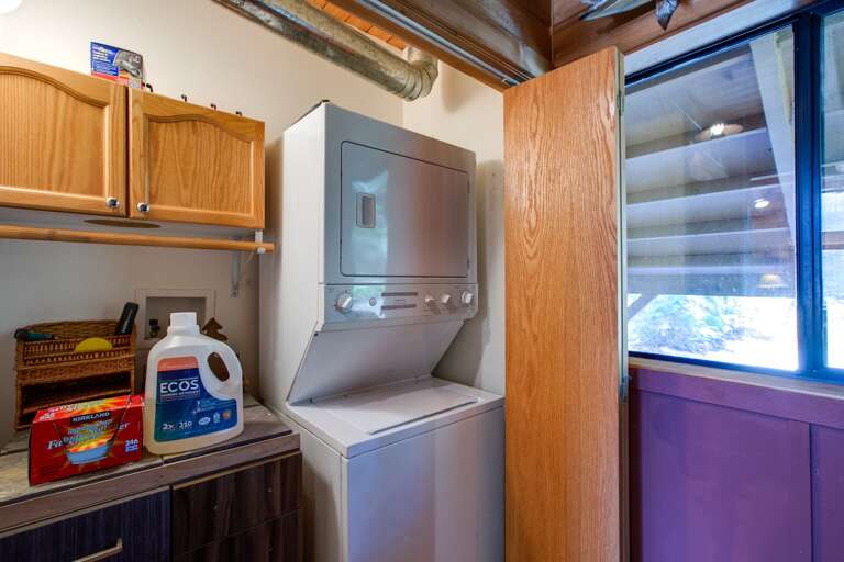 Laundry space in closet