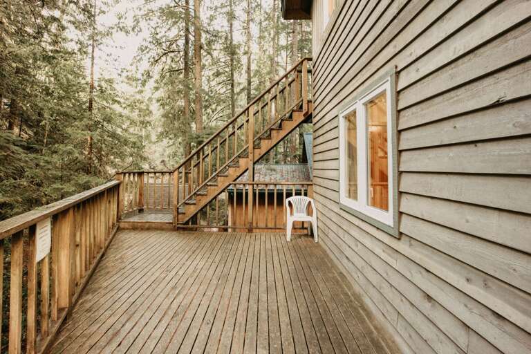 Deck and stairs to 3rd floor