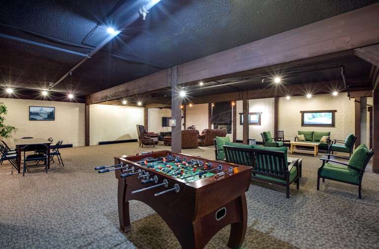 Snowline Lodge downstairs entertainment room