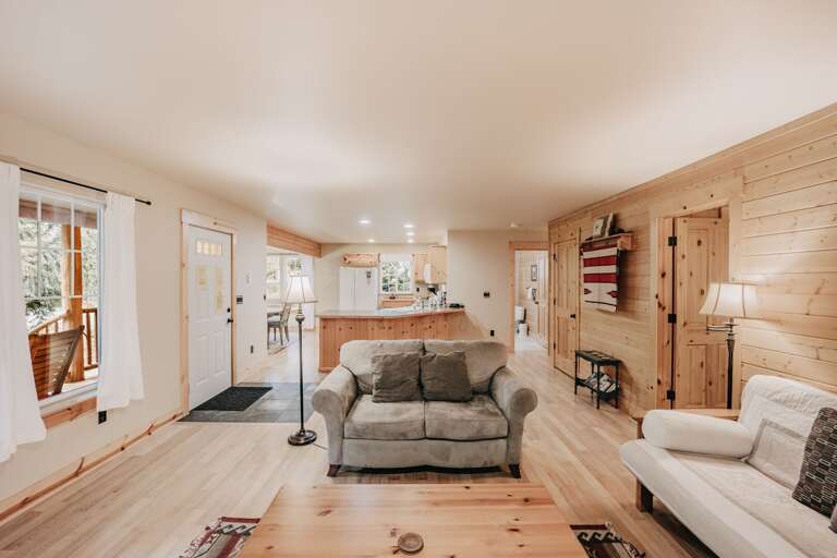 Living room with view to the kitchen