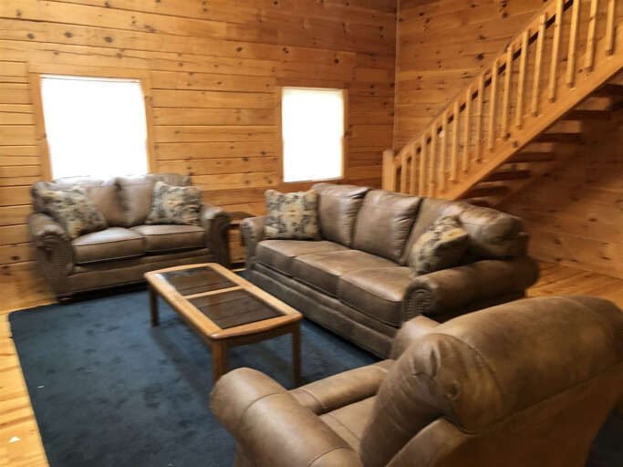 Enjoy a fire in the wood-burning fireplace just north of Blue Ridge