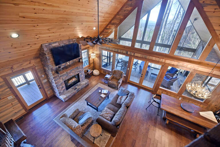 Aerial view of living ropom