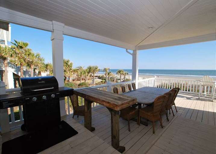 Beachfront Porch With Grill And Dining Table Beachfront Porch With Grill And Dining Table