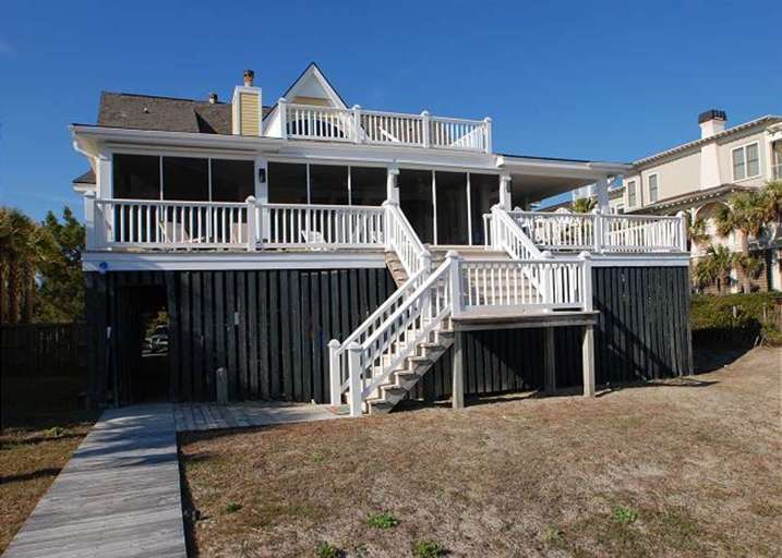 Beach House With Multiple Decks And Stairs Beach House With Multiple Decks And Stairs