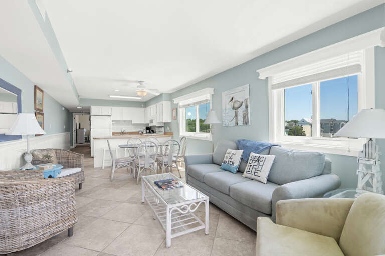 Spacious, Sunlit Living Room With Sea View, Part Of A Vacation Rental