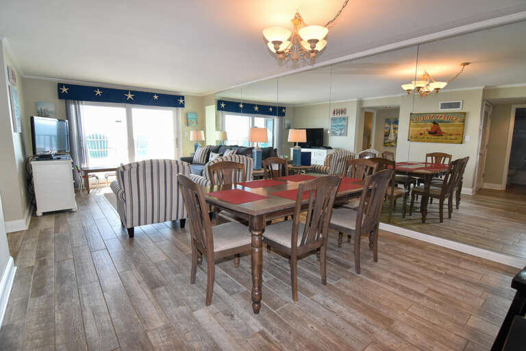 Spacious Seaside Vacation Rental Dining And Living Areas With Ocean View