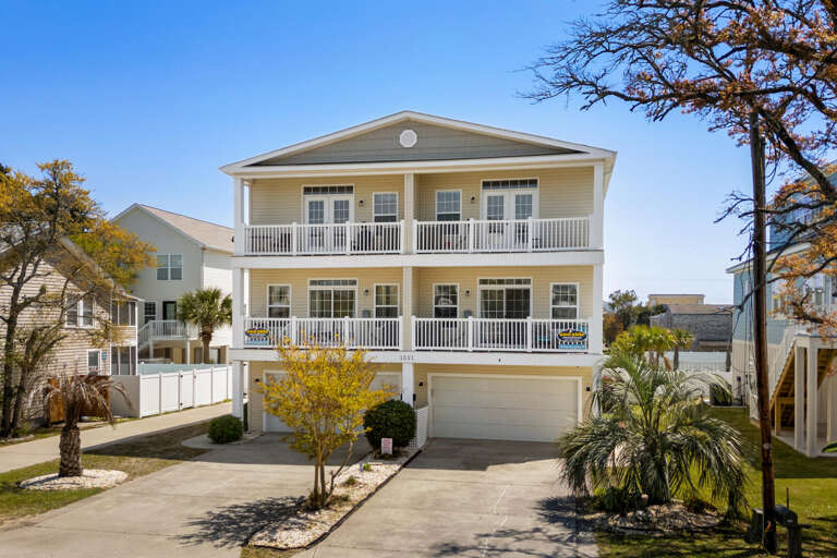Light-colored Large Residence With Lush Landscaping