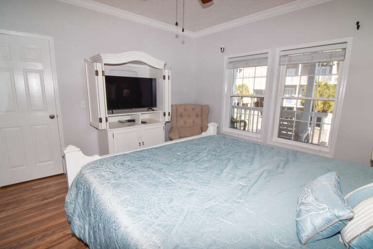 Primary bedroom on second floor with private bath