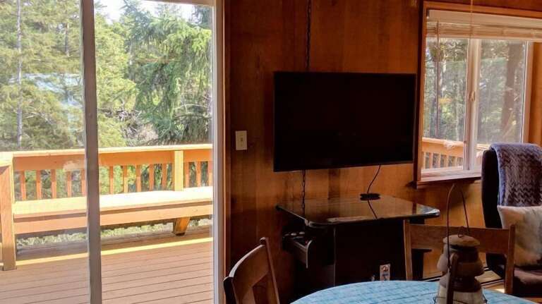 family room door to back deck