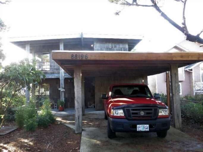 small covered parking area