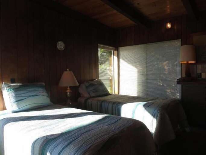 twin beds in game room