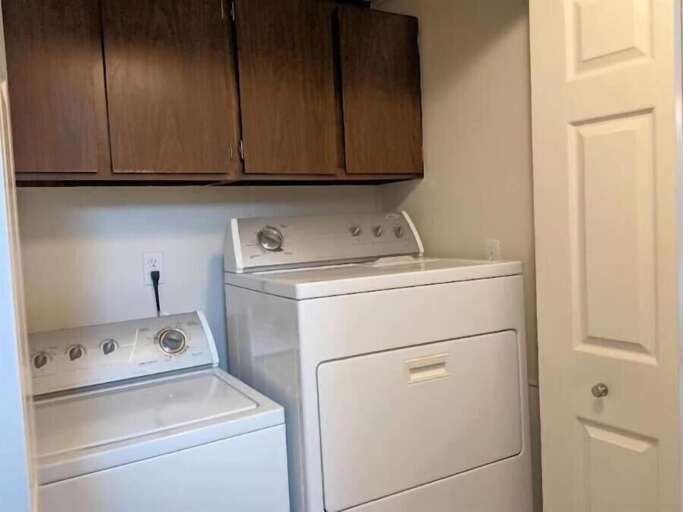 laundry room in hallway