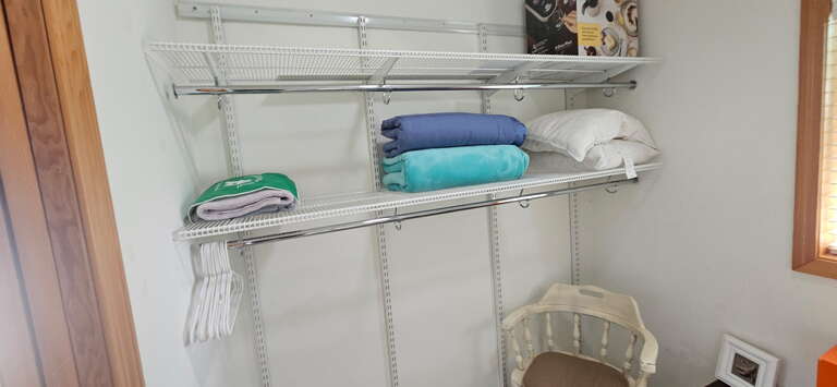 shelves in upstairs walk in closet