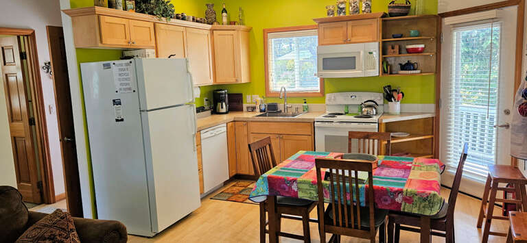 Kitchen with Dishwasher, Keurig Dual Brew Coffee maker &amp; Electric Range