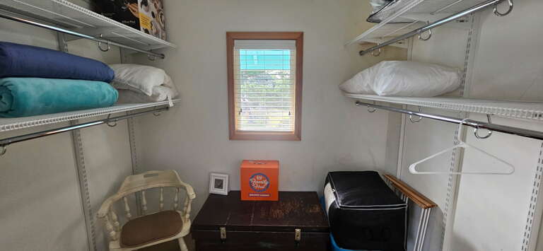 walk in closet in upstairs king room