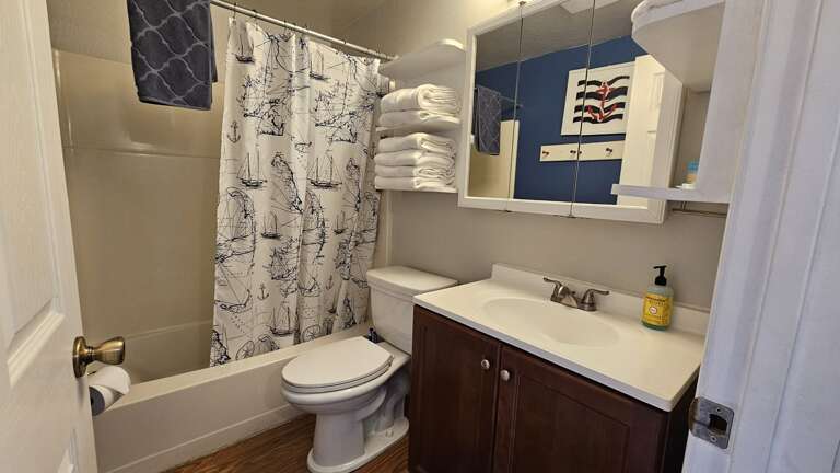 main floor bath with shower tub/combo