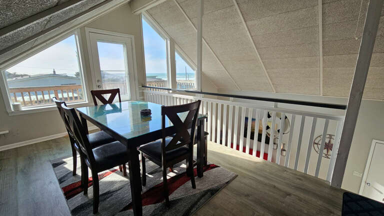 Table to play games, or to eat and enjoy the view