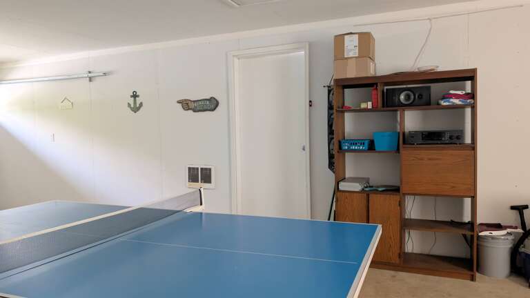 Stereo for garage, heater in garage and door into living room