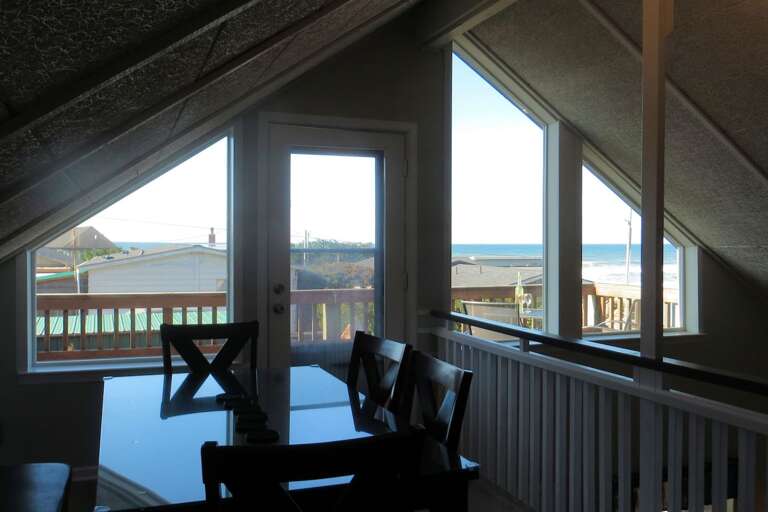 view from upstairs table