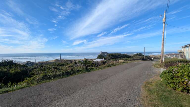 just a short walk down the street to the beach access