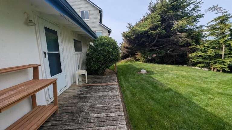 back deck  for coffee and morning sun