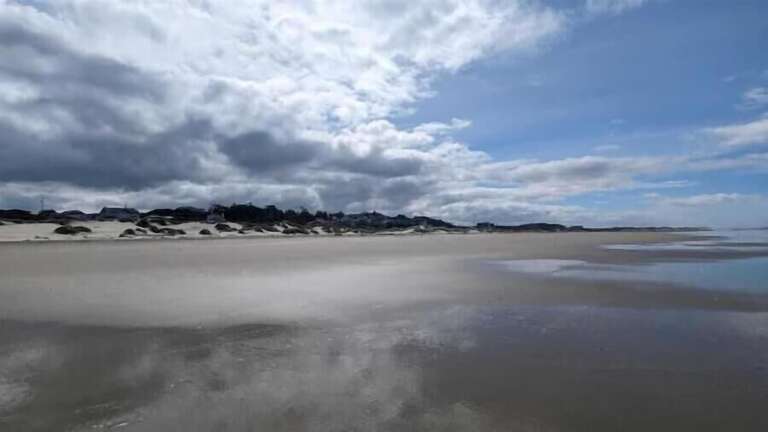 looking south on the beach