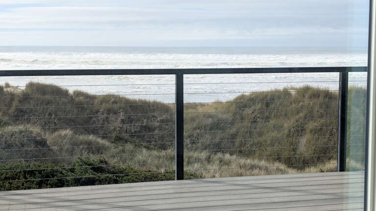 Stormy high tide late October-Living room view.