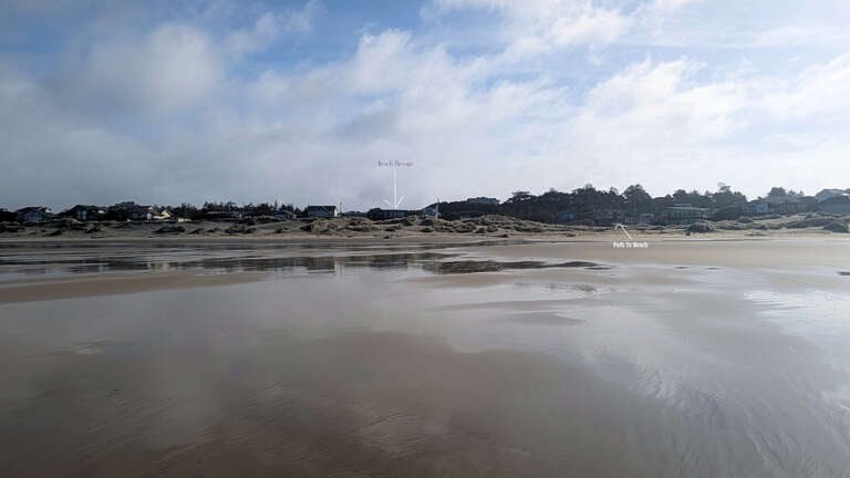 on the beach - house and path