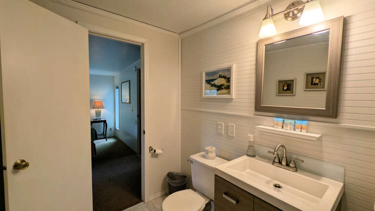 ensuite bath with shower tub combo