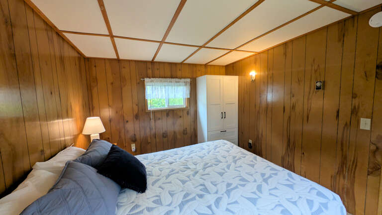 queen bedroom with wardrobe