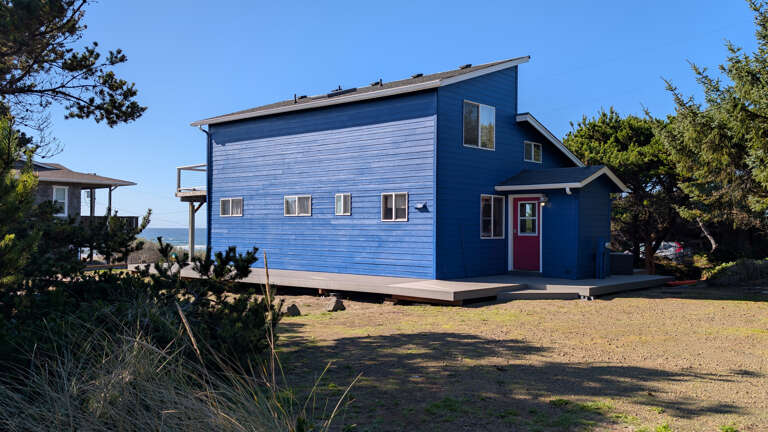 south side of house & deck